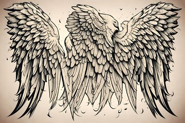 angel wings vector generated by AI technology