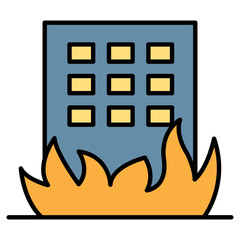Building fire icon