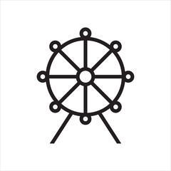 ferris wheel icon vector illustration symbol