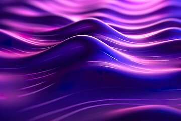 3D renders technological waves with purple, and vibrant colors. 