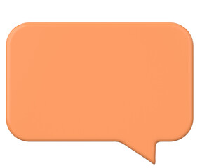 Speech bubble. Chat bubble. 3D illustration.