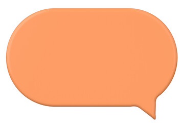 Speech bubble. Chat bubble. 3D illustration.