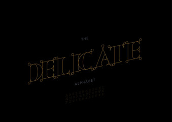 Fototapeta premium Vector of stylized modern font and alphabet 