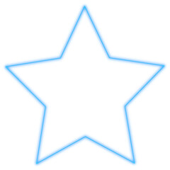 Obraz premium Blue Star Icon with Glow Effect