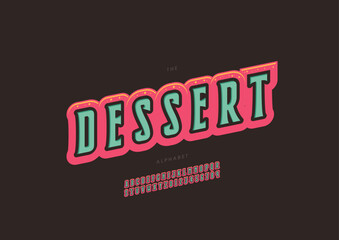 Obraz premium Vector of stylized modern font and alphabet 