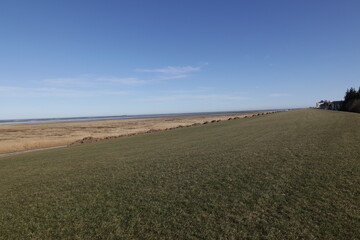 Sonniger Wintertag in Cuxhaven an der Deutschen Nordseeküste