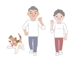 老人　シニア　運動　ウォーキング