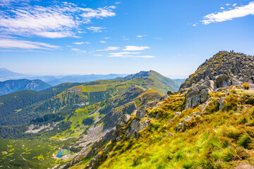 Mount Chopok and Mount Dumbier on sunny summer day in Low Tatras, Slovak: Nizke Tatry, Slovakia