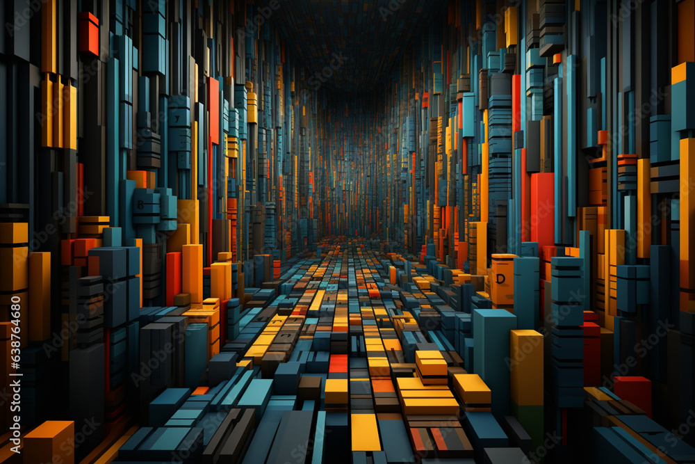 Aufkleber Barcode Patterns: A background composed of repeating barcode patterns, representing the digital and physical shopping experiences of Black Friday.  Generative AI technology.