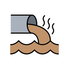 Water pollution icon
