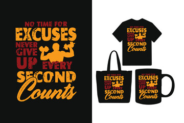 Naklejka premium Gym and fitness tshirt design, Best Gym Fitness T Shirt Design, gym t shirt for men and women