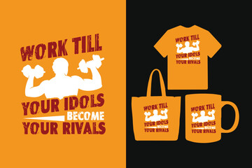 Gym and fitness tshirt design, Best Gym Fitness T Shirt Design, gym t shirt for men and women, Workout t shirt design, Workout fitness barbell t shirt design, Vintage t shirt design, vintage gym