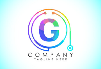 Initial English alphabet with doctor stethoscope. Vector stethoscope logo or icon