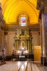 Fototapeta na wymiar Buenos Aires Catholic cathedral interiors Argentina