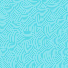 vector flat background with hand drawn waves