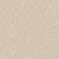 vector flat background with hand drawn waves