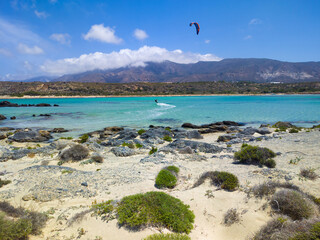 Elafonisi beache on Crete Island