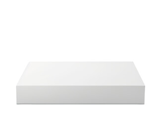 Foldable empty plain paper box on white