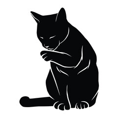 cat silhouette. celebrating cat day