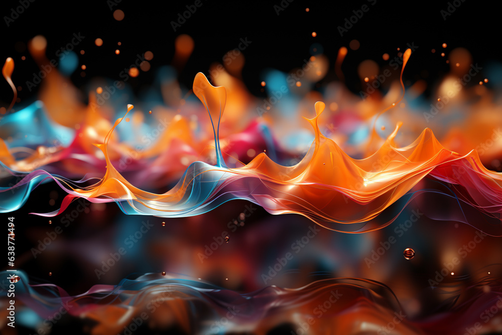 Fototapete an abstract image of musical notes floating in the air, creating a sense of harmony and rhythm. gene