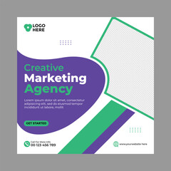 Vector digital marketing social media and instagram post template