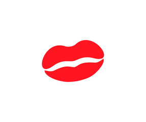 Woman's lip gestures icon. Girl mouths close up expressing different emotions, kiss lips vector design and illustration.
