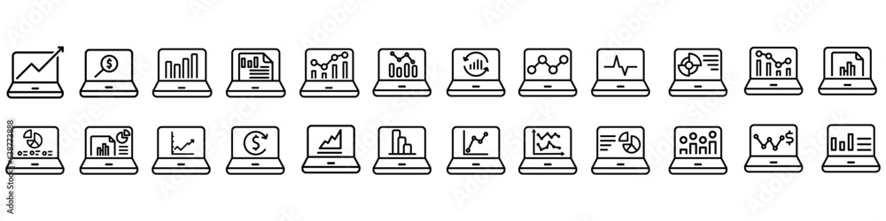 Aufkleber data analysis icon vector set. data science illustration sign collection. analytics symbol. trading 