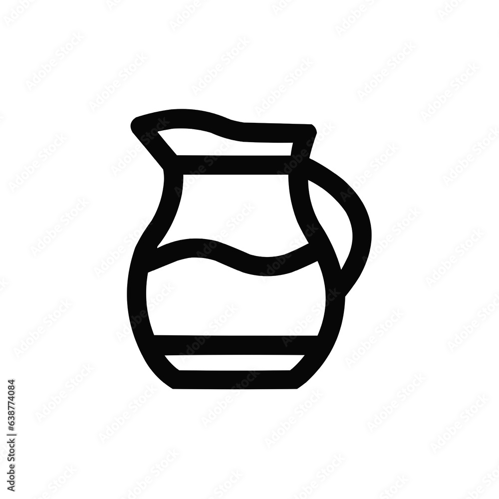 Poster water jar icon vector. linear style sign for mobile concept and web design. water jar symbol illustr