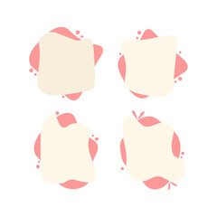 Collection of Blob Text Boxes for Design Elements Templates and more