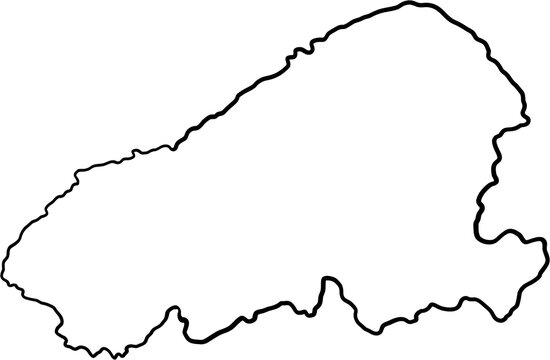 doodle freehand drawing of kahoolawe island map.