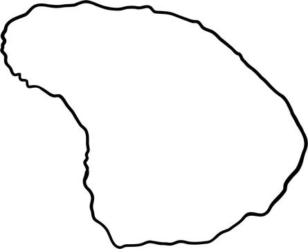 doodle freehand drawing of lanai island map.