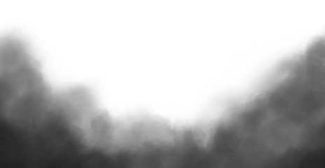 Realistic black cloud or smoke, spooky fog overlays. Realistic smoke fog overlay. Black fog or smoke on transparent background. PNG image