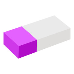 Eraser icon. Vector flat illustration