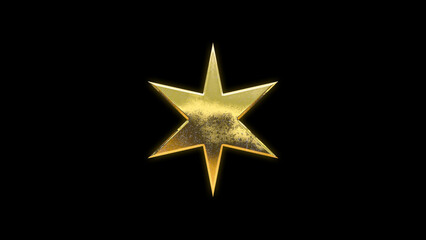 Star shape symbol icon gold golden