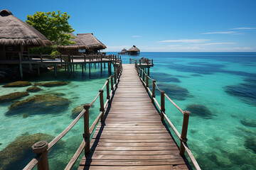 Naklejka premium Journey to Enchantment: Unveiling an Idyllic Paradise for Travelers