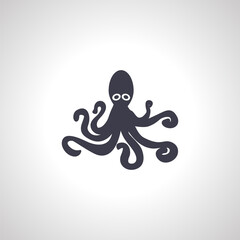 Octopus icon. Octopus isolated icon