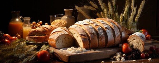 Shot of whole grains on a rustic wooden table..