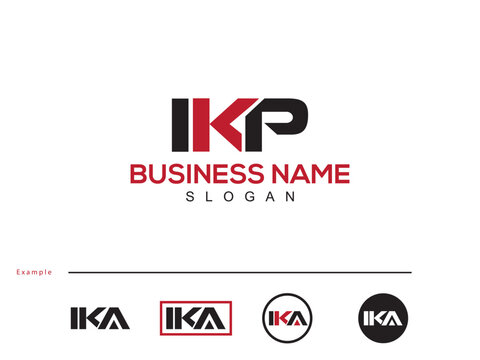 Typography Modern IKP Logo Letter, Creative IKA Business Logo