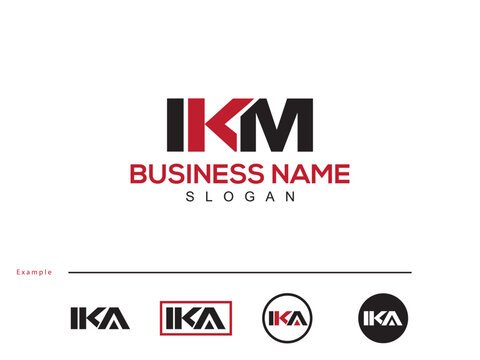Typography Modern IKM Logo Letter, Creative IKA Business Logo