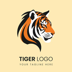 Vector tiger head mascot logo