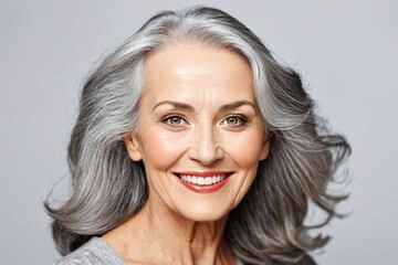 Fototapeta premium Best Ager. Frauen über 50. Grauhaarig. Portraitbilder.