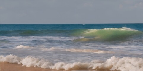 Fototapeta premium Beach paysage. AI generated illustration