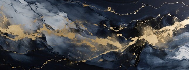 gold & black abstract & abstract painting, in the style of organic fluid shapes, detailed background