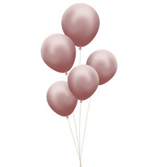 Balloons, 3d, birthday, party, celebration, joy, arrangement, gold, pink, pink balloons,