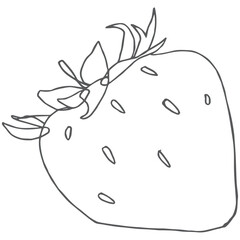 Strawberry line art