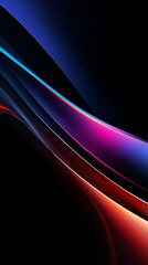 Luxurious big wave abstract os background with black and red glowing moving wave lines lights. Color interspersed concept for background or wallpaper, Generative ai