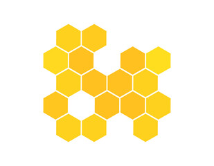Honeycomb symbol isolated on white background. Bee product.