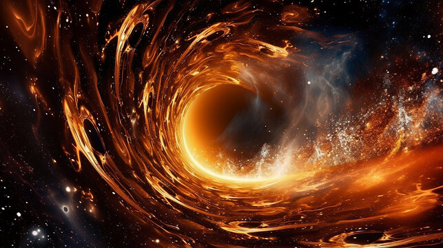 An intergalactic tunnel, like a swirling vortex, that takes us to unknown faraway parts of the universe