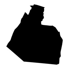 Muthanna Governorate map, administrative division of Iraq. Vector illustration.