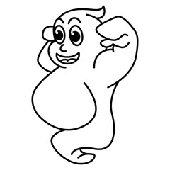 Boo ghost icon vector on trendy style for design and print